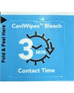 STICKER-CWB - CaviWipes Bleach Equipment Sticker (Single) (Limit 100) ***MARKETING APPROVAL NEEDED***
