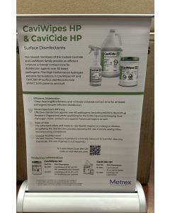 MiniBanner2 - CaviCide HP CaviWipes HP tabletop retractable banner (8.5” x 12”) ***MARKETING APPROVAL NEEDED***