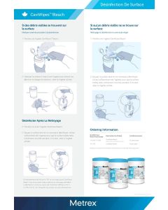 MKT-19-0230 - FRENCH CANADIAN CaviWipes Bleach Wall Chart (Pack of 10) (Limit 2)