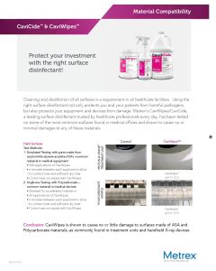 MKT-20-0493 - Material Compatibility for CaviWipes and CaviCide Sales Sheet - (Pack of 25) (Limit 2)