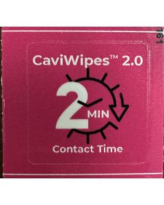 STICKER-CW2.0 - CaviWipes 2.0 Equipment Sticker MKT-23-0312 (Single) (Limit 100) ***MARKETING APPROVAL NEEDED***